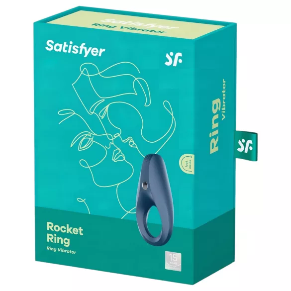 Satisfyer Rocket Ring - vibracijski obroček za penis - vodoodporen - moder