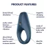 Satisfyer Rocket Ring - vibracijski obroček za penis - vodoodporen - moder