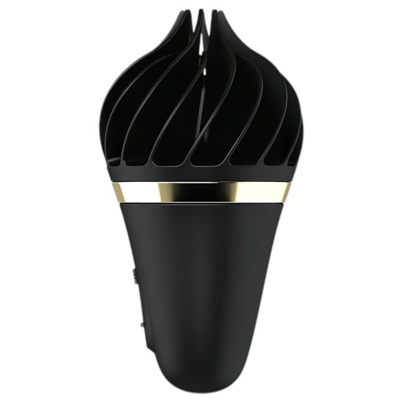 Satisfyer Sweet Treat - polnilni vibrator za klitoris z vrtečo glavico - črna