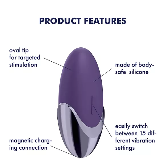 Satisfyer - vibracijski stimulator za klitoris - polnilni - vijoličen