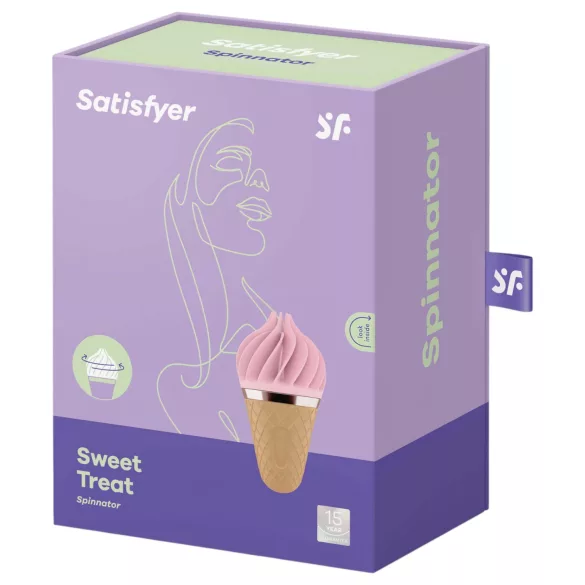 Satisfyer Sweet Treat - akumulatorski, vrteči se klitorisni vibrator (rožnato‑rjav)