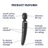 Satisfyer Wand-er Woman - vodoodporni masažni vibrator (črna)