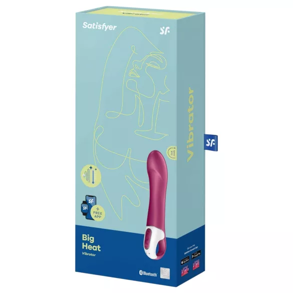Satisfyer Big Heat - akumulatorski, grelni vibrator za G-točko (rdeč)