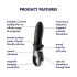 Satisfyer Hot Passion - aplikacijsko voden ogrevani analni vibrator (črn)