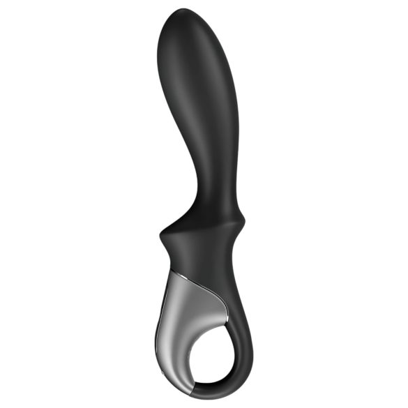 Satisfyer Heat Climax - analni vibrator s segrevanjem - pameten - črna