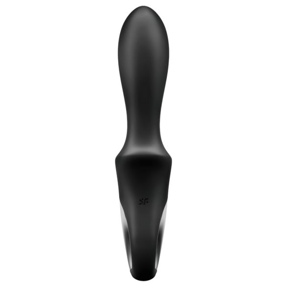 Satisfyer Heat Climax - analni vibrator s segrevanjem - pameten - črna