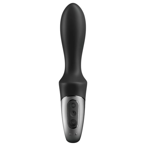 Satisfyer Heat Climax - analni vibrator s segrevanjem - pameten - črna