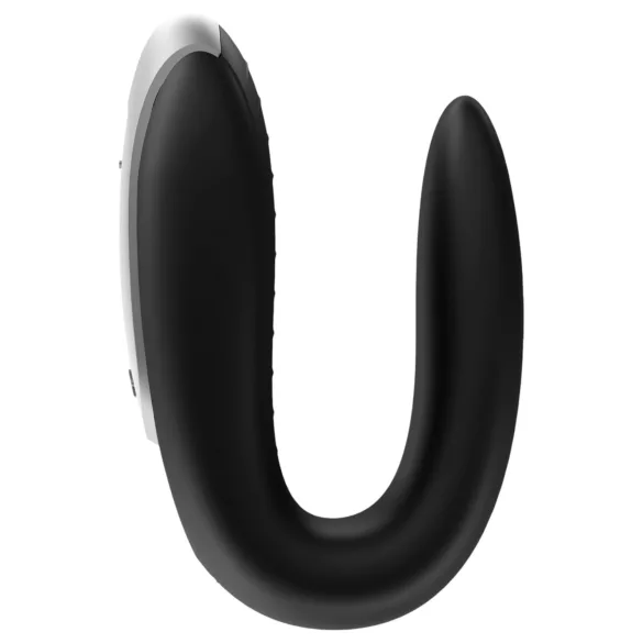 Satisfyer Double Fun - vibrator za pare - vodoodporen, pameten - črn