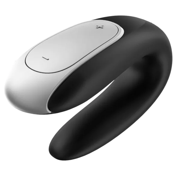 Satisfyer Double Fun - vibrator za pare - vodoodporen, pameten - črn