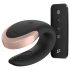 Satisfyer Double Love - pametni, brezžični parni vibrator (črna)