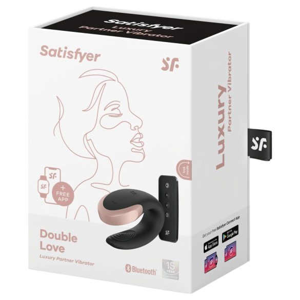 Satisfyer Double Love - vibrator za pare - pameten, daljinski upravljalnik