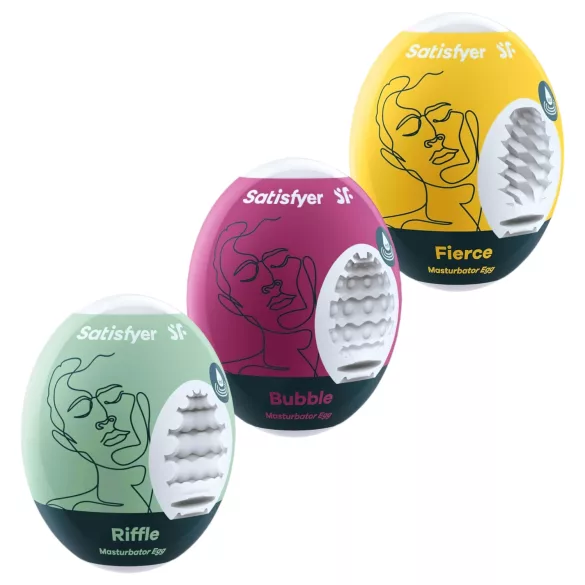 Satisfyer Egg RBF - masturbator jajčka komplet - 3 kosi