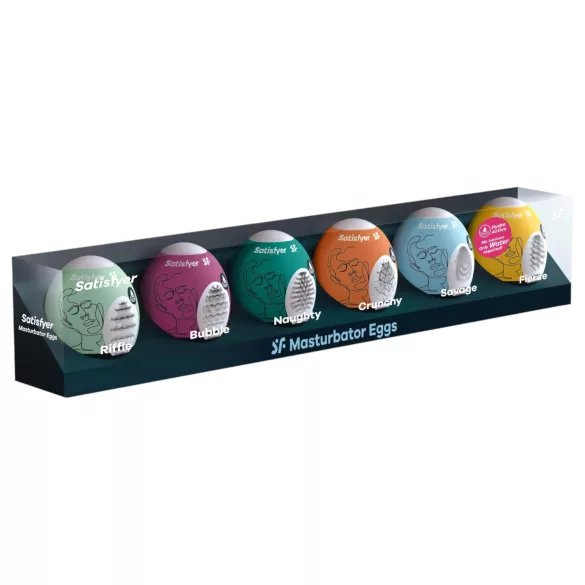 Satisfyer Egg Set - masturbator za penis - komplet 6 kos