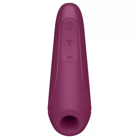 Satisfyer Curvy 1+ - stimulator klitorisa z zračnimi valovi - rdeč