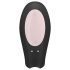 Satisfyer Double Joy - pametni vodoodporni vibrator za pare (črna)