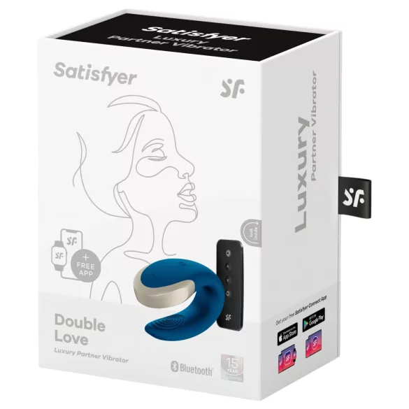 Satisfyer Double Love - vibrator za pare - modra