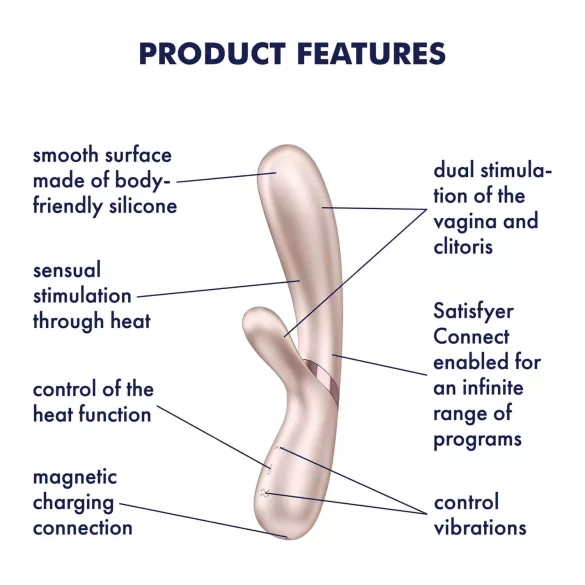 Satisfyer Hot Lover - vibratorski stimulator - nastavljiva toplota - srebrna