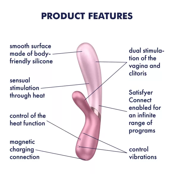 Satisfyer Hot Lover - vibrator z upravljanjem prek aplikacije (rožnat)