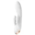 Satisfyer Double Flex - aplikacijsko vodeni vibrator z ročajem za klitoris (bel)