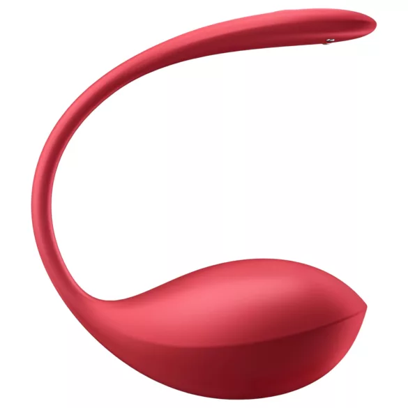 Satisfyer Shiny Petal - vibracijsko jajce na daljinsko upravljanje - rdeče