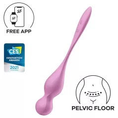  Satisfyer Love Birds 1 - z aplikacijo vodene vibracijske gejša kroglice (rožnate)