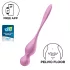 Satisfyer Love Birds 1 - aplikacijo nadzorovane vibracijske gejša kroglice (roza)