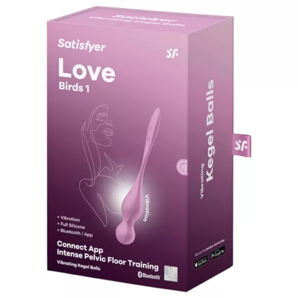 Satisfyer Love Birds 1 - aplikacijo nadzorovane vibracijske gejša kroglice (roza)