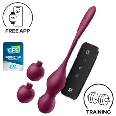   Satisfyer Love Birds Vary - vibracijska gejšina kroglica z upravljanjem prek aplikacije (rdeča)