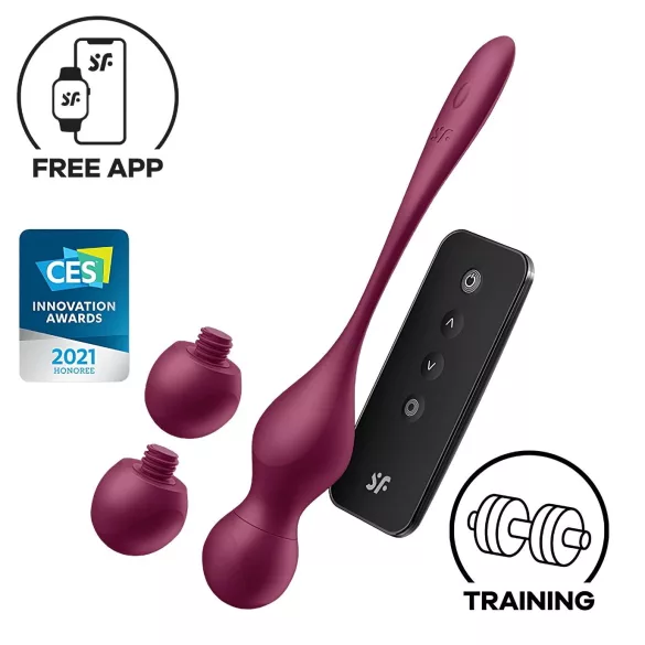 Satisfyer Love Birds Vary - vaginalne kroglice - prilagodljive - rdeča