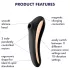 Satisfyer Dual Kiss - vibrator za vagino in klitoris - polnjenje USB - črna