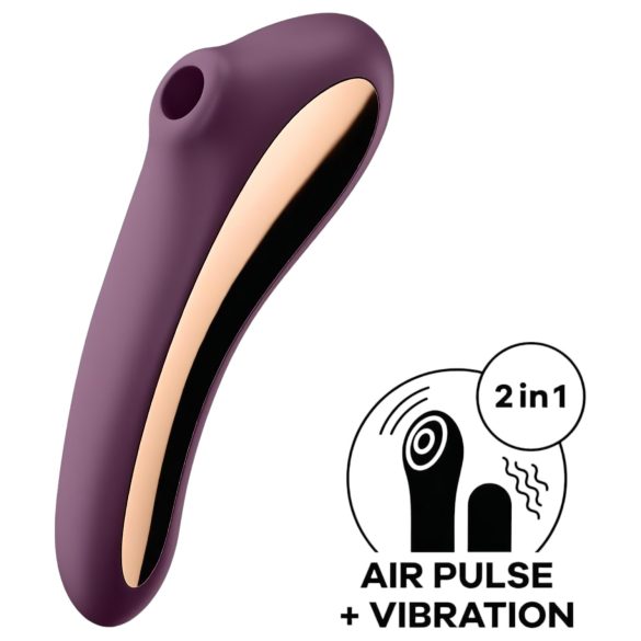 Satisfyer Dual Kiss - 2v1, vaginalni in klitoralni vibrator (vijoličen)