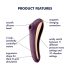 Satisfyer Dual Kiss - 2v1, vaginalni in klitoralni vibrator (vijoličen)