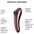 Satisfyer Dual Kiss - 2 v 1, vaginalni in klitoralni vibrator (vijoličen)
