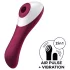 Satisfyer Dual Crush - vibrator za vagino in klitoris - akumulatorski - rdeč