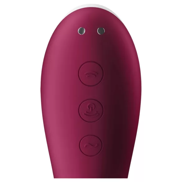 Satisfyer Dual Crush - vibrator za vagino in klitoris - akumulatorski - rdeč