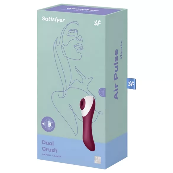 Satisfyer Dual Crush - vibrator za vagino in klitoris - akumulatorski - rdeč