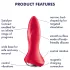Satisfyer Rotator Plug 1 - analni vibrator z perlami (rdeč)