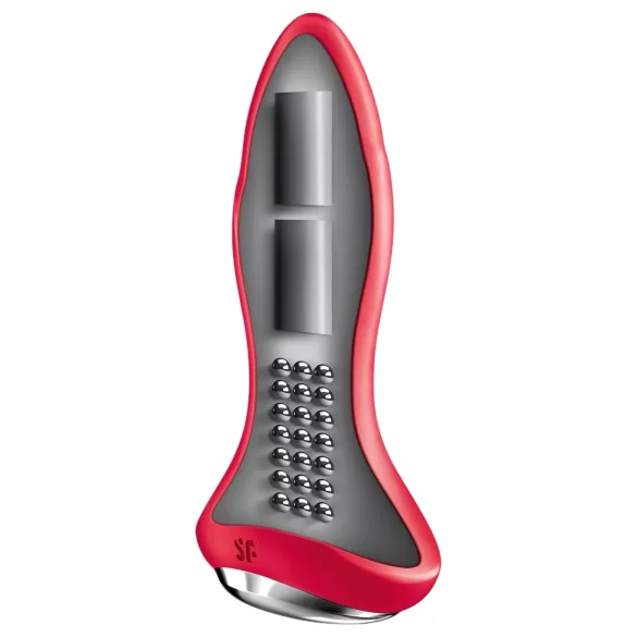 Satisfyer Rotator Plug 1 - analni vibrator z perlami (rdeč)