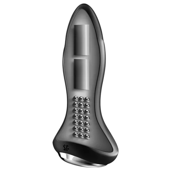 Satisfyer Rotator Plug 1 - analni vibrator z perlami (črn)