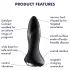 Satisfyer Rotator Plug 1 - analni vibrator z perlami (črn)