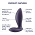 Satisfyer Power Plug - pametni analni vibrator (vijoličast)