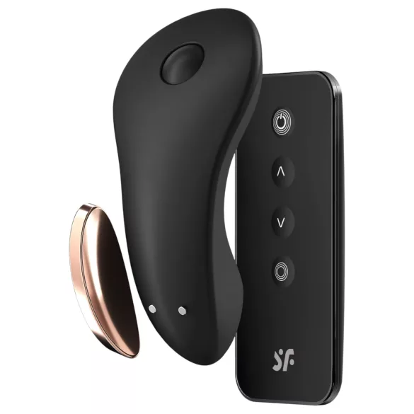 Satisfyer Little Secret - klitoralni vibrator - vodoodporen, pameten - črna