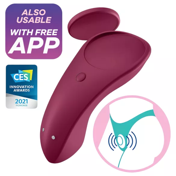 Satisfyer - vibrirajoče hlačke - vodoodporen, pametni, rdeč