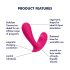 Satisfyer Top Secret - pametni 2-motorni vibrator (roza)