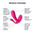 Satisfyer Top Secret Plus - pametni 3-kraki vibrator (roza)