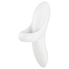   Satisfyer - vibracijski prstan za prst - vodoodporen, polnilna baterija, bel