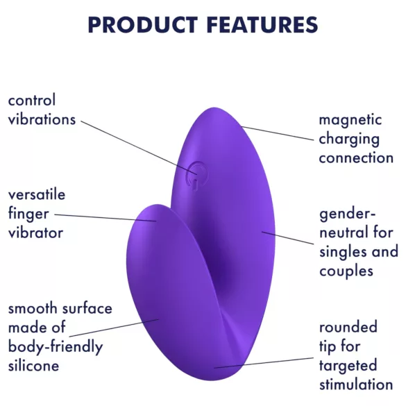 Satisfyer Love Riot - akumulatorski, vodoodporni prstni vibrator (vijoličen)