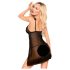 Penthouse After Sunset - prosojna babydoll in tangice (črna) - L/XL