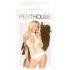 Penthouse Perfect Lover - body z ovratnikom (bela) - M/L