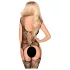 Penthouse - seksi perilo komplet - čipkast odprt mrežast set - črna - XL